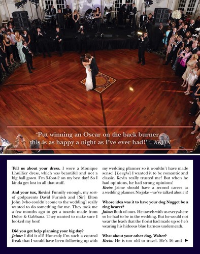 Kevin and Jaime's wedding [magazine scans]