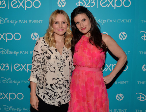  Kristen bel, bell and Idina Menzel at D23 Expo