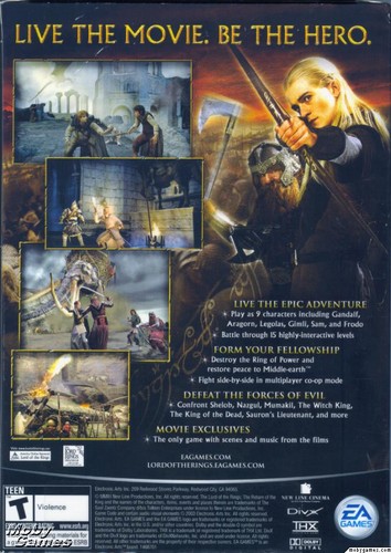  LOTR: Return of the King - PC game cover (Back)