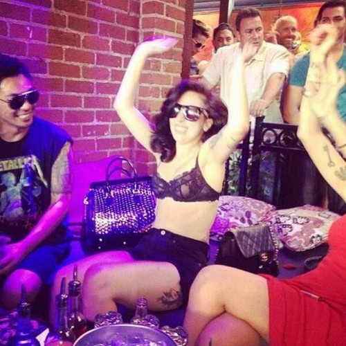  Lady Gaga at a bar in Los Angeles (Aug. 11)