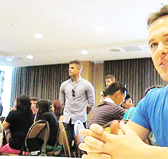  Max, Charlie, Dylan and Tyler in the back of Jeff’s interview.