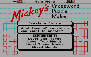 Mickey #39 s Crossword Puzzle Maker Mickey Mouse Photo (35203289