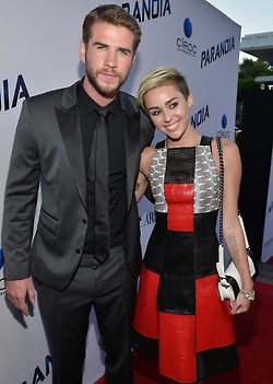Miley Cyrus at Liams film Paranoia premiere in Los Angeles
