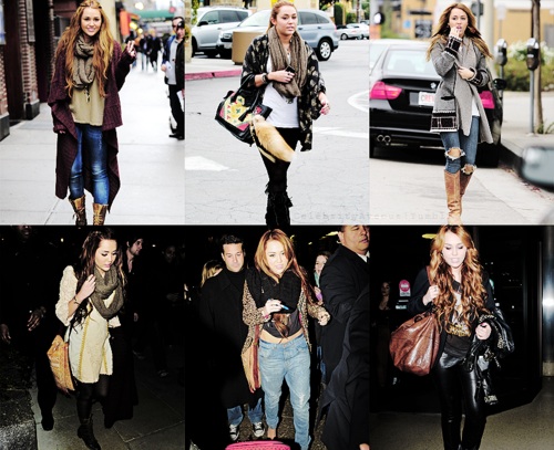 Miley's winter outfits