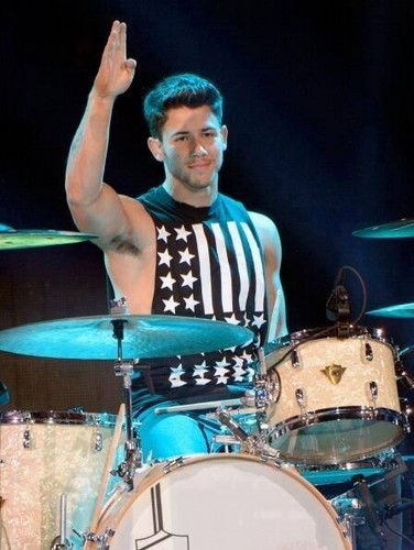  Nick Played Drums for Demi At TCA 2013