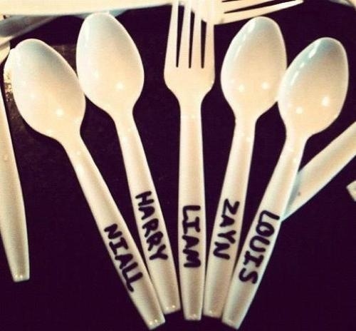  One Direction Spoons and Fork!