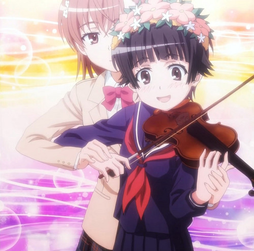 She's playing the violin ^_^