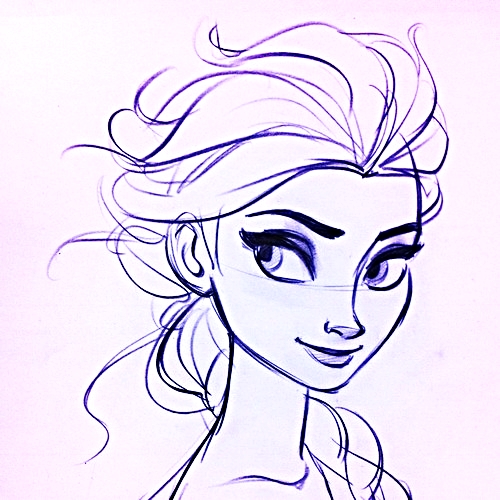  Walt Disney Sketches - reyna Elsa