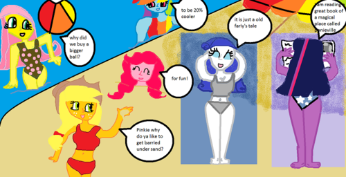  the mane 6 on the ビーチ