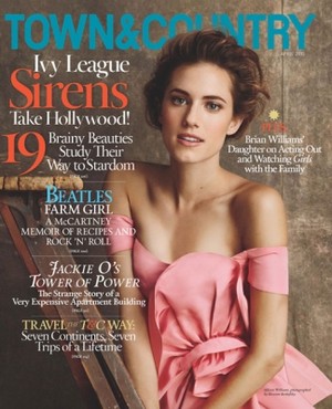 Allison Williams// Town and Country March 2013