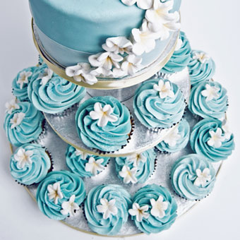  Blue petit gâteau, cupcake