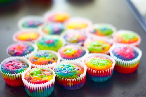  Colourful cupcake