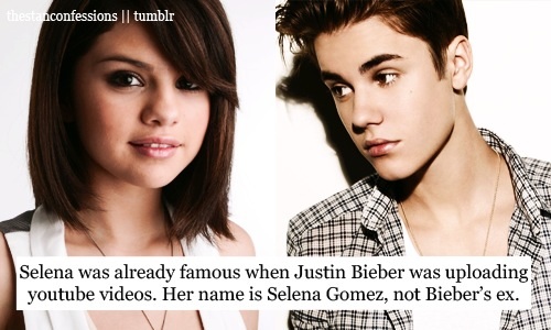  For all anda guys that say Selena's only famous cause of Justin