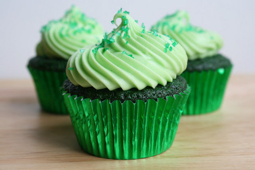  Green petit gâteau, cupcake