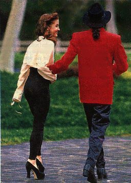  Michael And First Wife, Lisa Marie Presley At Neverland Back In 1995