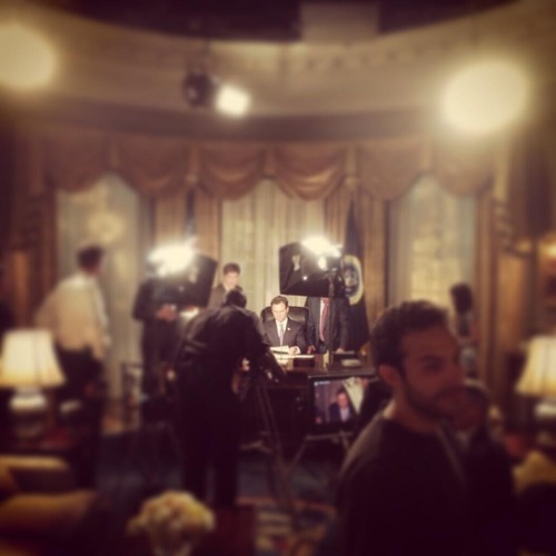  zaidi BTS from the Scandal set