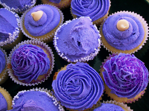  Purple petit gâteau, cupcake
