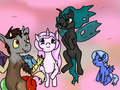  Discord, Celestia,Chrysalis and  Luna.... as children! - my-little-pony-friendship-is-magic fan art