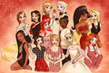 Disney Princess Lineup 2014 - childhood-animated-movie-heroines fan art