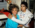 Elizabeth Taylor And Michael Jackson On Set Of "Captain Eo" - disney photo