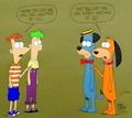 Huckleberry Hound & Doggie Daddy meet Phineas & Ferb - hanna-barbera fan art