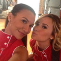 Naya and Demi on set - glee photo