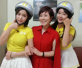 Choa and Gummi with Yoon Youngmi at recording for KBS Vitamin 130919 - crayon-pop photo