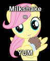 Flutter likes da milkshake :3 - fluttershy fan art