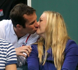  Kvitova and Stepanek kisses in the stands..