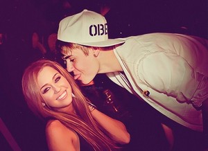 Miley with Justin