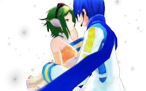  mmd gumi and kaito kiss