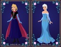 Anna and Elsa - frozen fan art