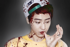  Chanyeol covered in blood