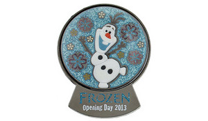 Frozen Olaf Snowglobe Opening Day Pin