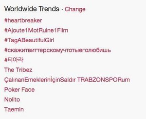 131006 Taemin was trending worldwide @ SHINee Comeback "Everybody" Live SM Channel 