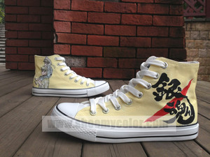  Gintama (Гинтама) Аниме hand painted shoes