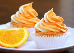  オレンジ カップケーキ