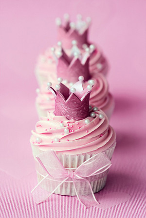  merah jambu Kek Cawan ♥