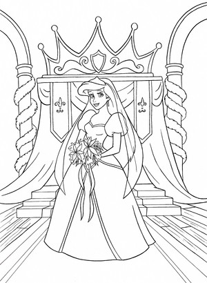  Walt 迪士尼 Coloring Pages - Princess Ariel