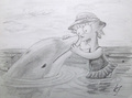 beatiful picture....Lisa and a dolphin - lisa-simpson photo