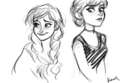 Anna and Elsa - frozen fan art