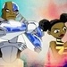Cyborg and Bumblebee - teen-titans-vs-young-justice icon