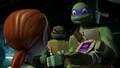 Donatello offers April T-Phone - 2012-teenage-mutant-ninja-turtles photo