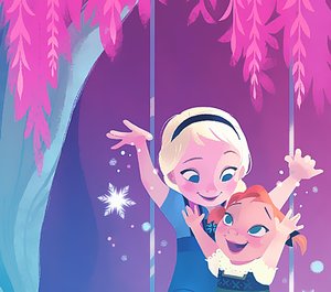Little Anna and Elsa