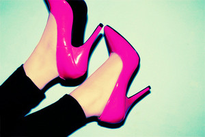  berwarna merah muda, merah muda High Heels