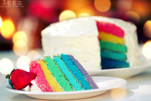  pelangi, rainbow Cake