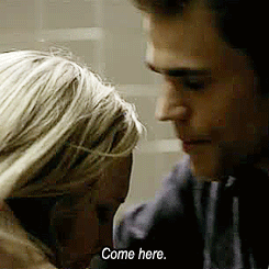 Stefan being protective of Caroline.