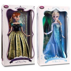  Elsa and Anna Disney Store Limited Edition mga manika