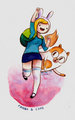 Fionna And Cake - adventure-time-with-finn-and-jake fan art