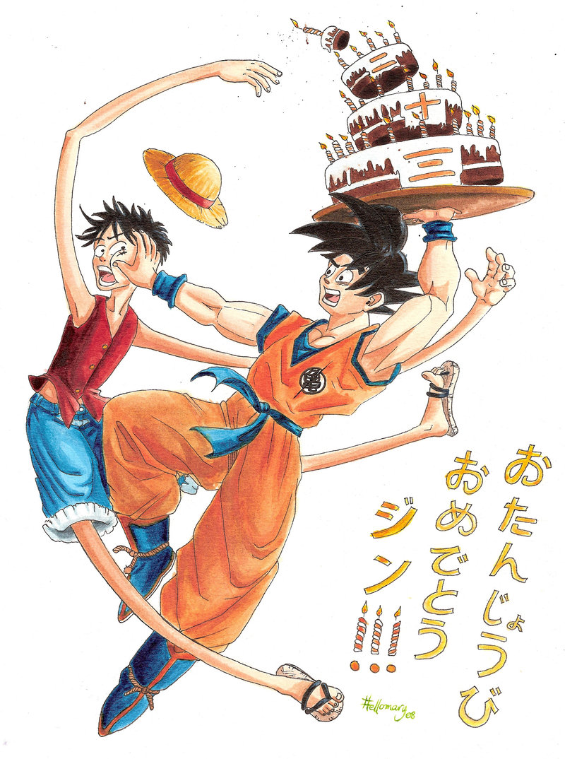 Goku and Luffy - Anime Debate Fan Art (35961861) - Fanpop
